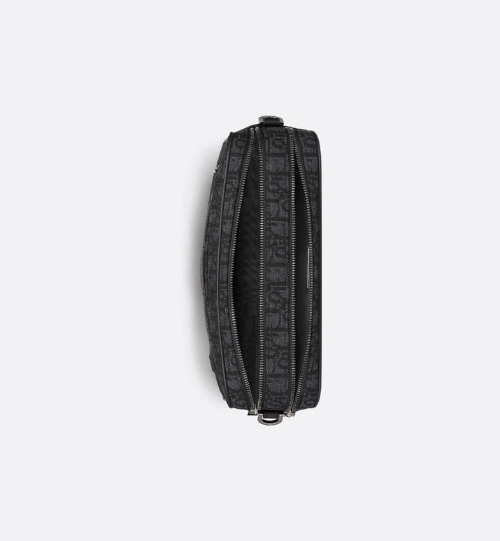 Maxi Safari Bag with Strap • Black Dior Oblique Jacquard