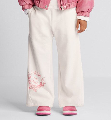 Kid's Loose Pants • Ivory Cotton-Blend Fleece