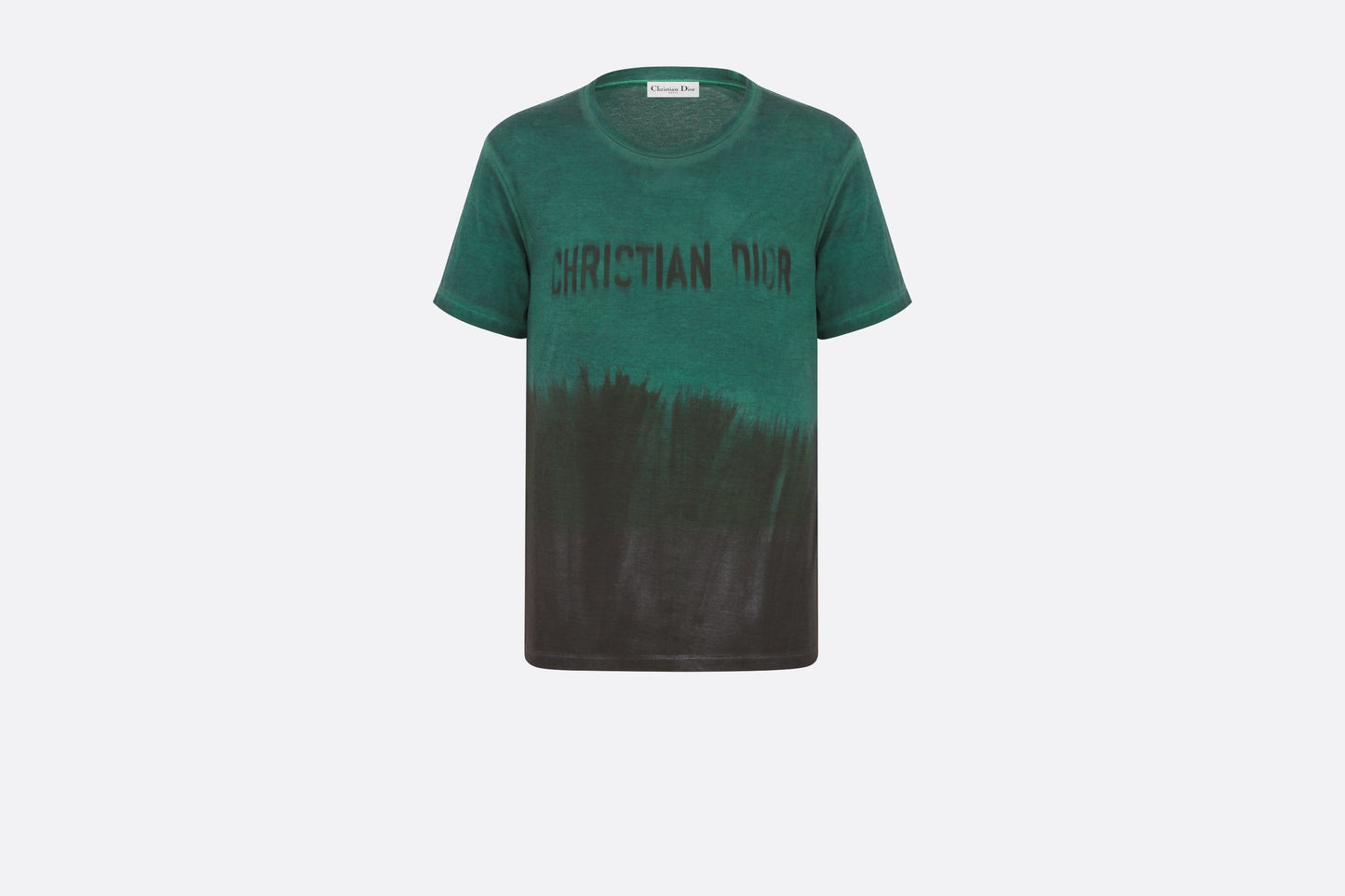 T-Shirt • Green and Black Tie & Dior Cotton Jersey with Signature