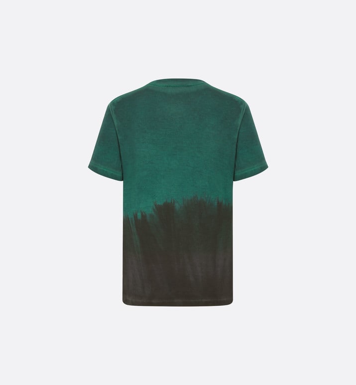 T-Shirt • Green and Black Tie & Dior Cotton Jersey with Signature
