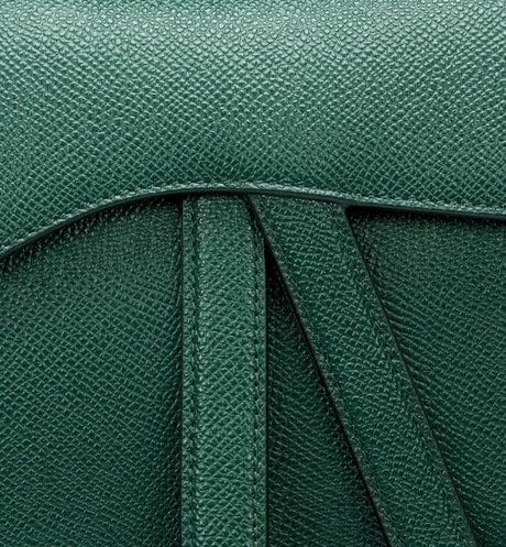 Saddle Bag with Strap • Pine Green Grained Calfskin