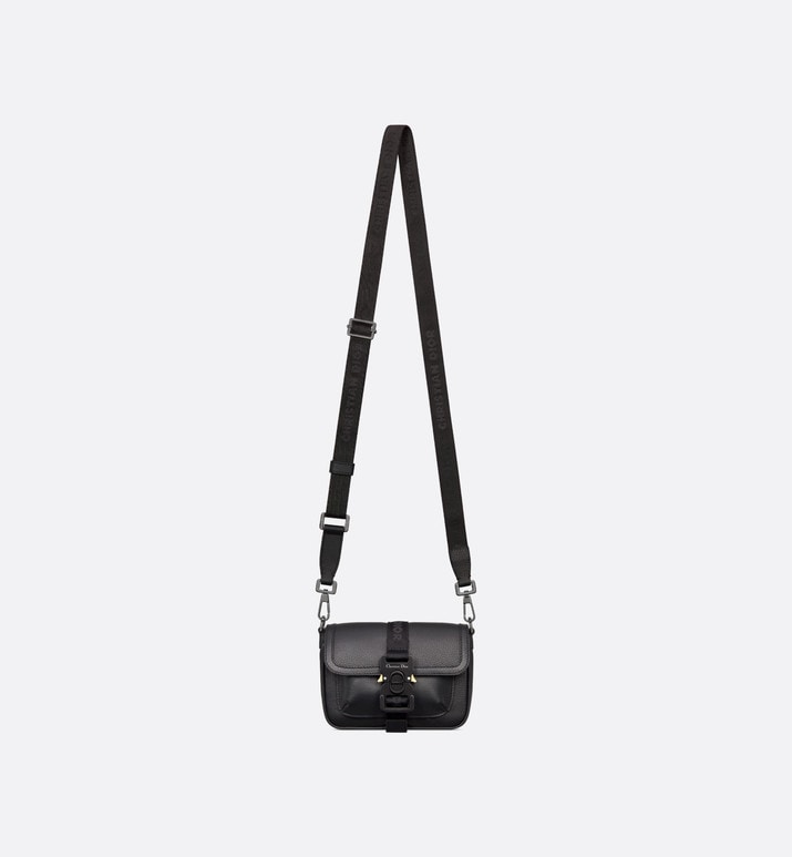 Mini Dior Hit The Road Bag • Black Grained Calfskin