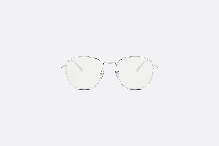 DiorBlackSuit S2U • Silver Metal Square Glasses with Blue Light Filter