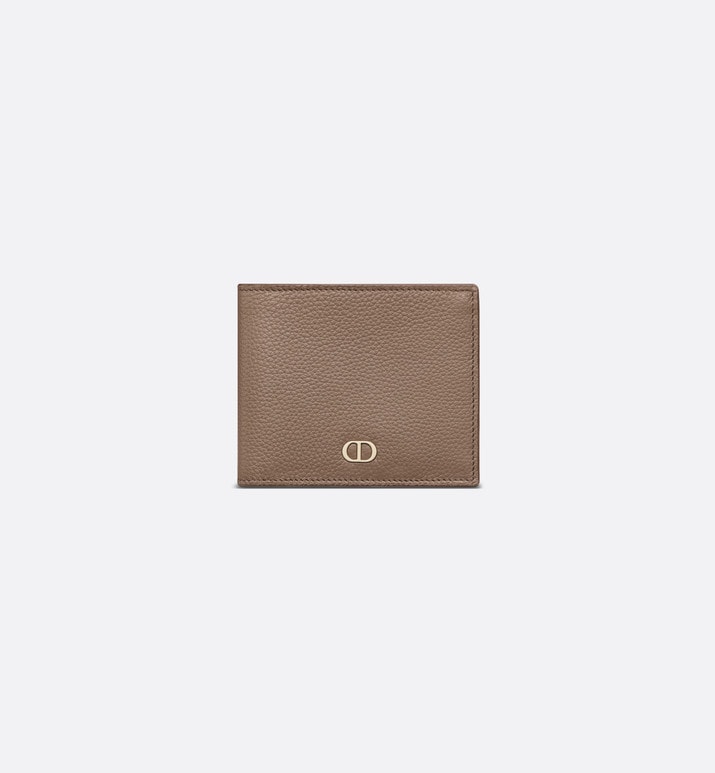 Wallet • Khaki Grained Calfskin with CD Icon Signature