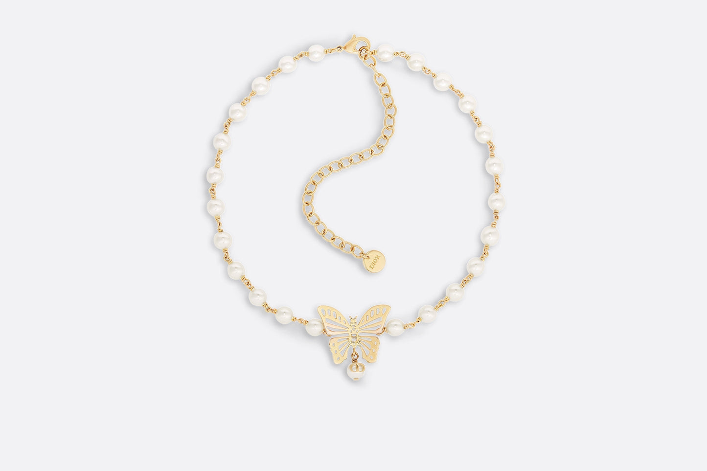 Dior Métamorphose Choker • Gold-Finish Metal and White Resin Pearls