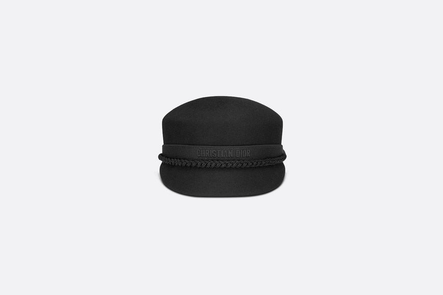 DiorTravel Cap • Black Wool Felt