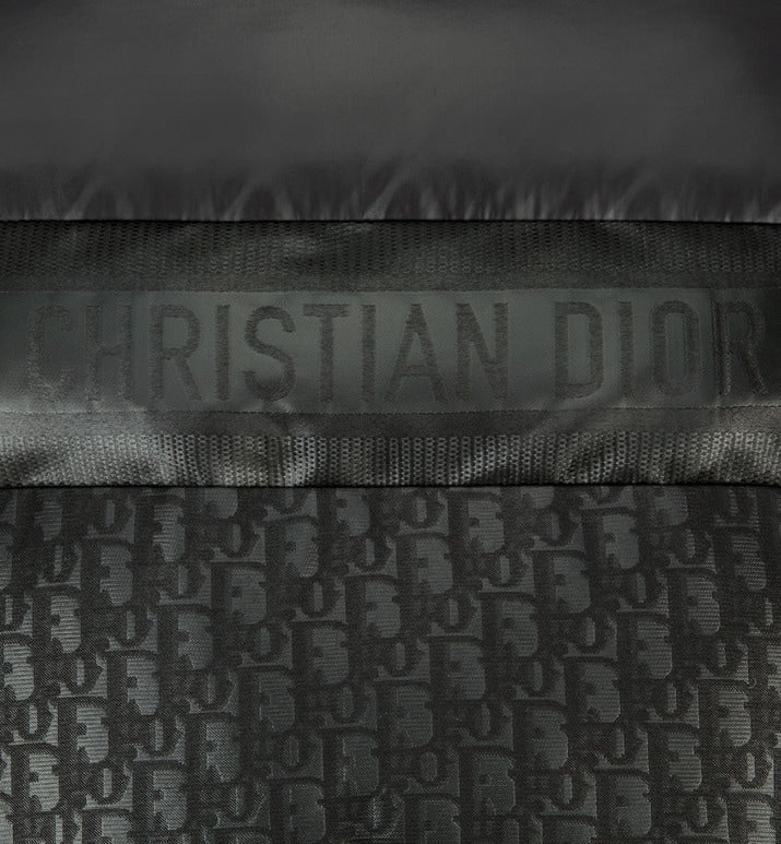 Cropped Puffer Jacket • Black Dior Oblique Lacquered Technical Fabric and Cotton