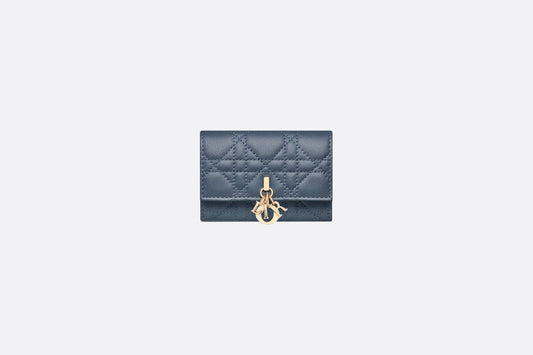 XS Miss Dior Wallet • Pastel Midnight Blue Cannage Lambskin