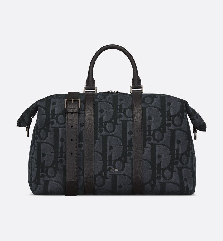 Weekender 40 Bag • Black Maxi Dior Oblique Jacquard