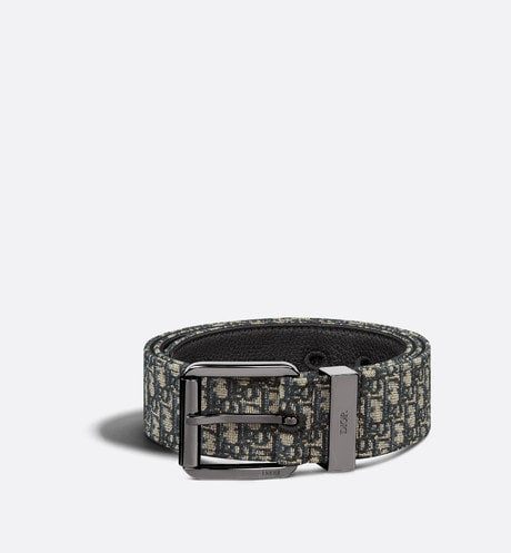 Belt • Beige and Black Micro Dior Oblique Jacquard, 35 MM