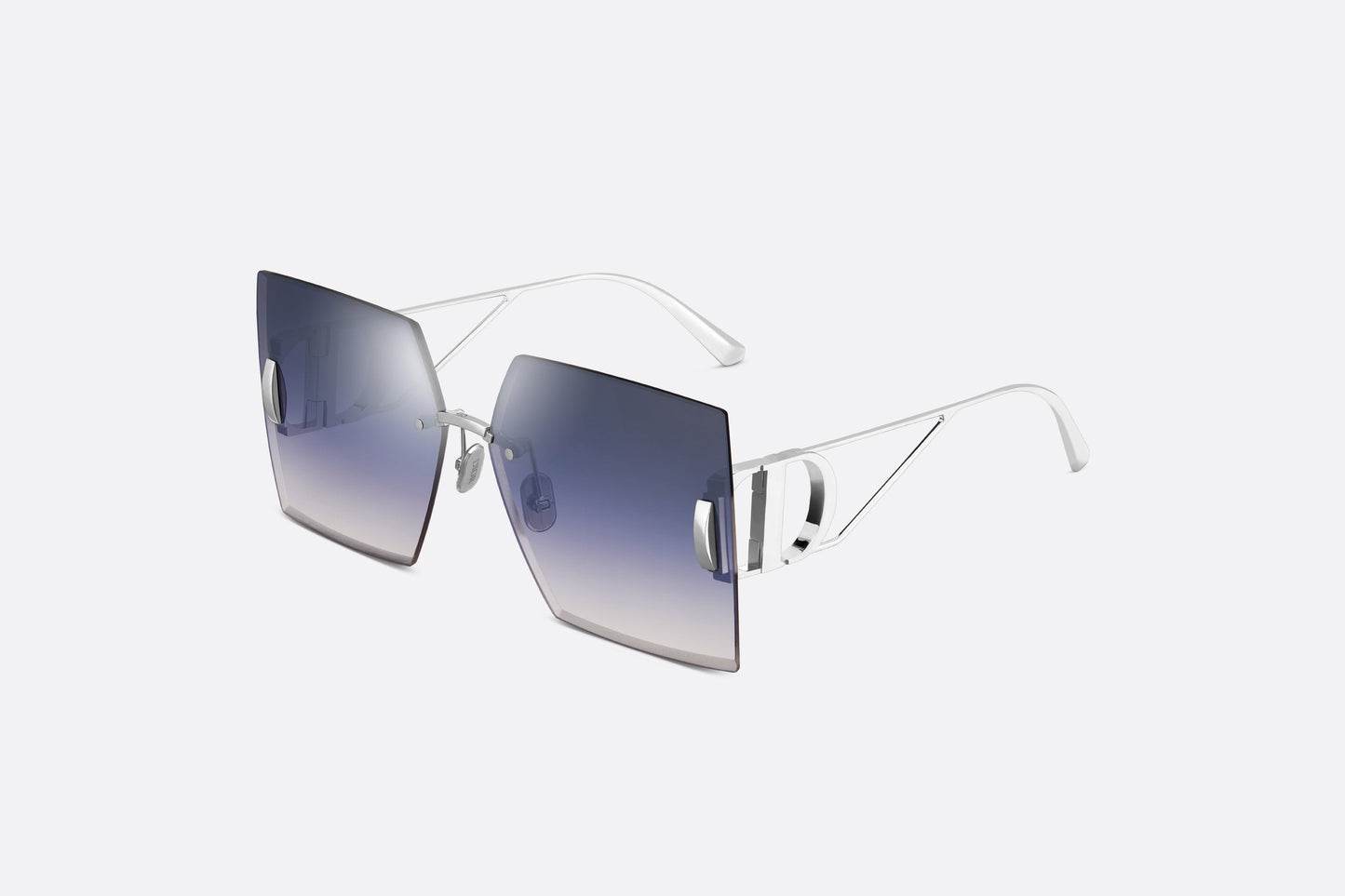 30Montaigne S7U • Gray Gradient Mirrored Square Sunglasses