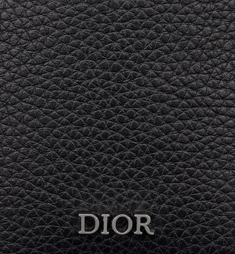 Saddle Magnetic Card Holder • Black Grained Calfskin