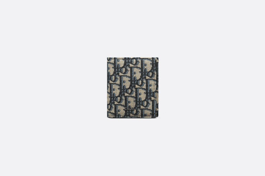 Trifold Wallet • Beige and Black Dior Oblique Jacquard