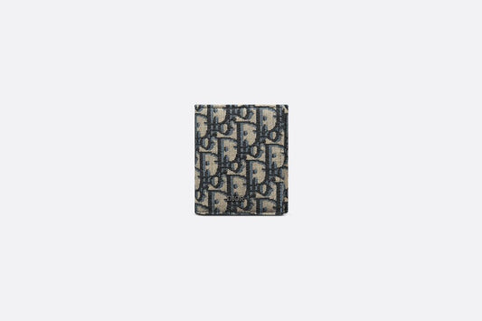 Trifold Wallet • Beige and Black Dior Oblique Jacquard