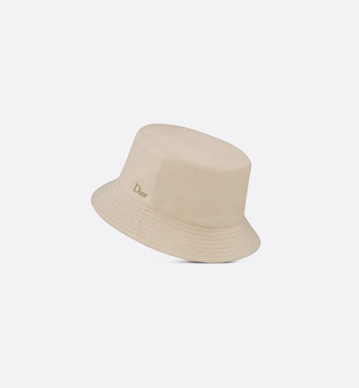 Reversible Dior Oblique Bucket Hat • Beige and Plum Cotton