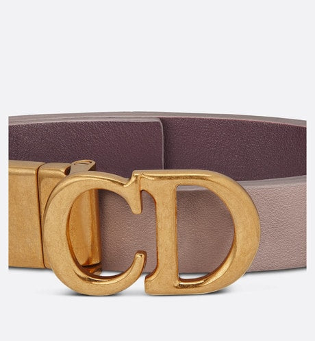Reversible Saddle Belt • Warm Taupe and Brown Smooth Calfskin, 20 MM