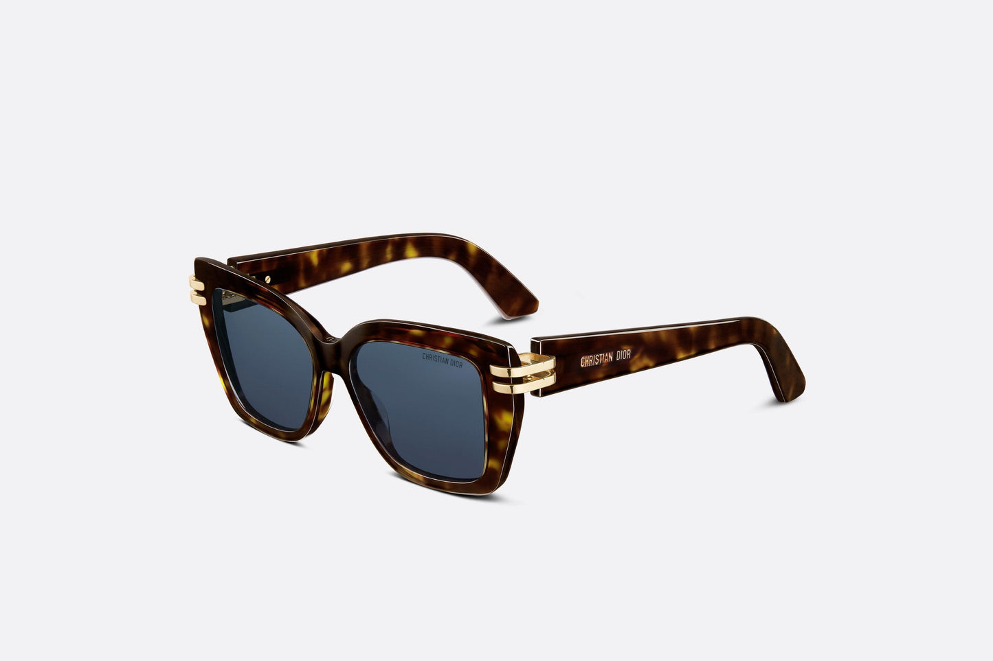 CDior S1I • Brown Tortoiseshell-Effect Square Sunglasses