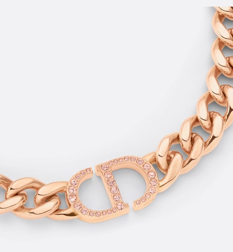 30 Montaigne Necklace • Pink-Finish Metal and Pink Crystals