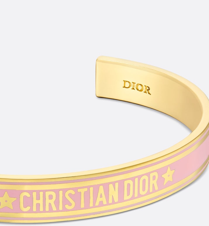 Dior Code Bangle • Gold-Finish Metal and Melocoton Pink Lacquer