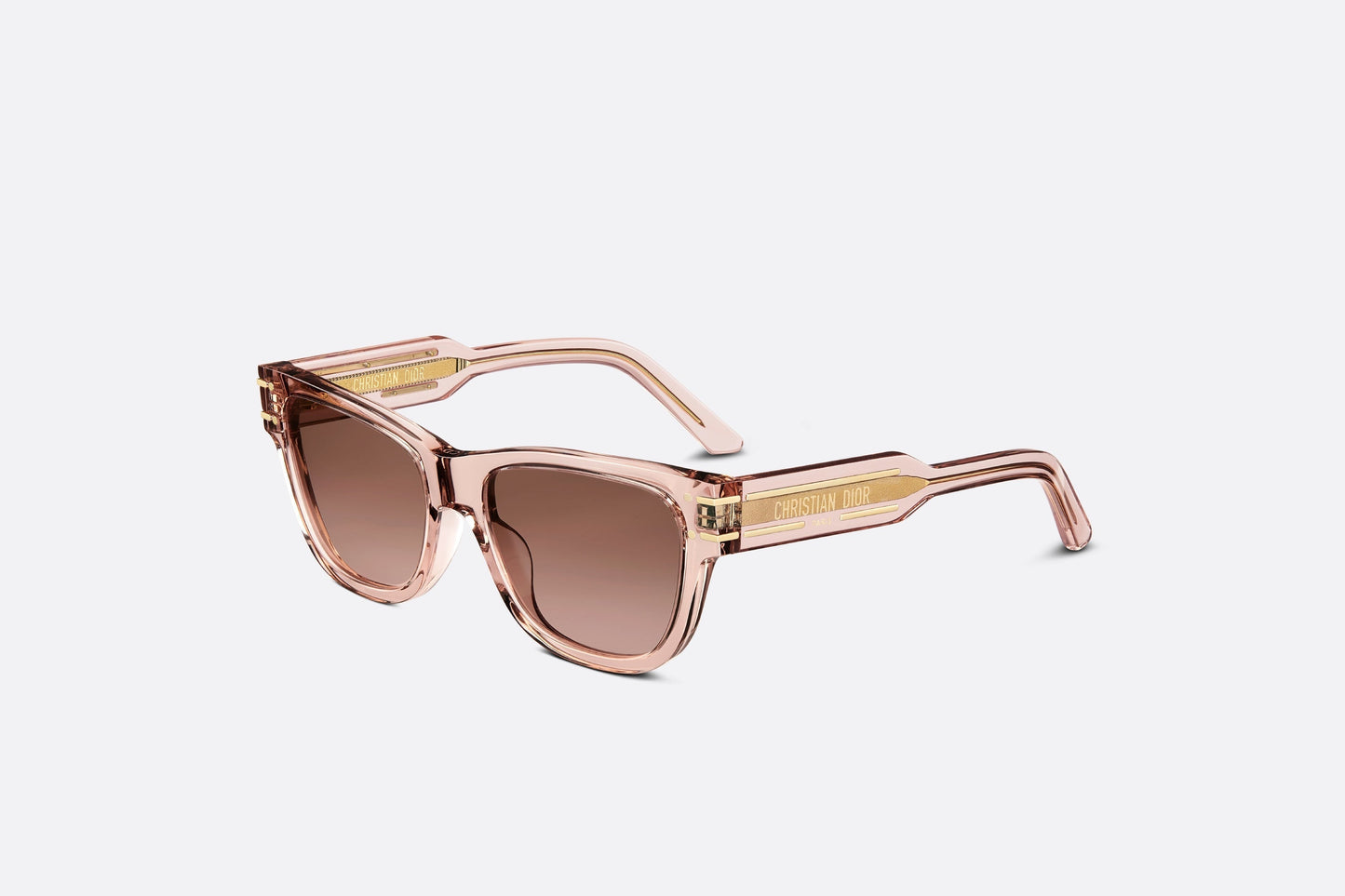 DiorSignature S6U • Transparent Pink Rectangular Sunglasses