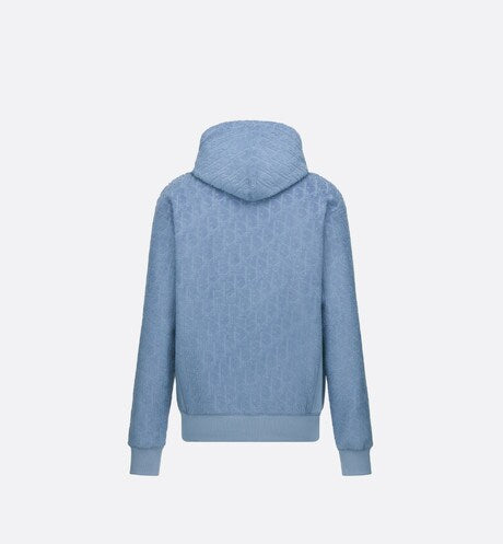 Dior Oblique Relaxed-Fit Hooded Sweatshirt • Blue Terry Cotton Jacquard