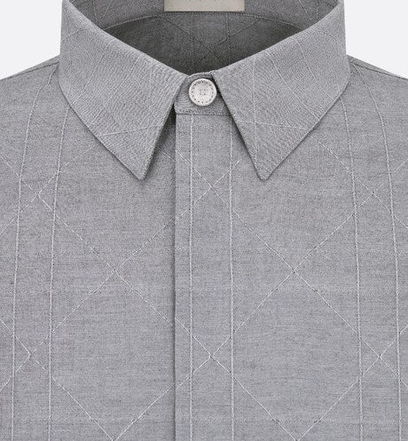 Dior Icons Cannage Shirt • Gray Silk Blend