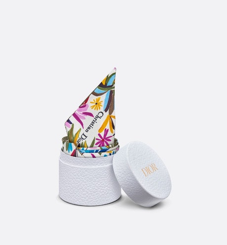 Toile de Jouy Fantastica Mitzah Scarf • White Multicolor Silk Twill