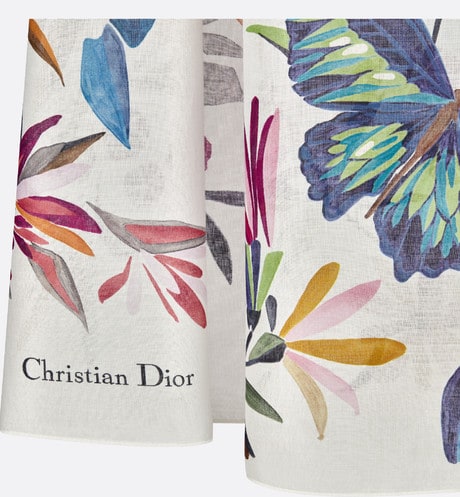 Toile de Jouy Fantastica Sarong • White Multicolor Cotton