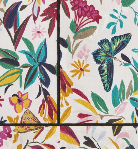 Shorts • White Silk Twill with Multicolor Toile de Jouy Fantastica Motif