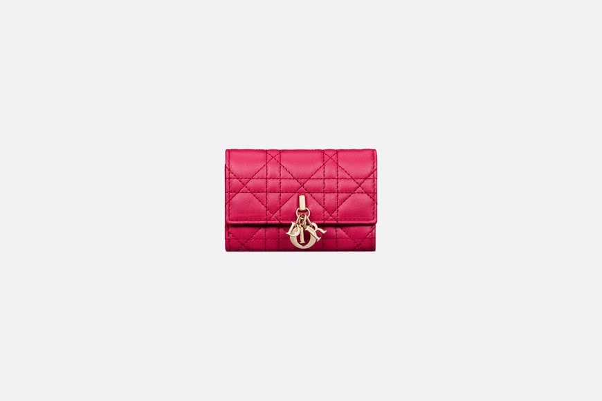 Miss Dior Glycine Wallet • Passion Pink Cannage Lambskin