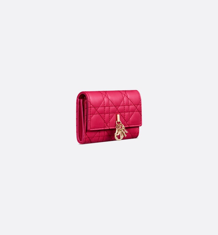 Miss Dior Glycine Wallet • Passion Pink Cannage Lambskin
