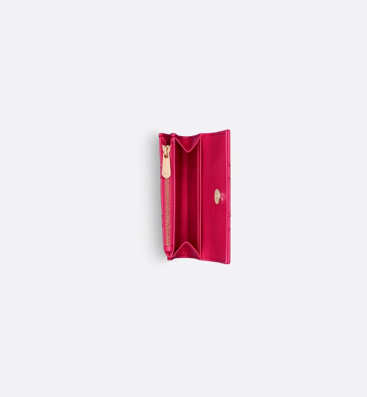 Miss Dior Glycine Wallet • Passion Pink Cannage Lambskin