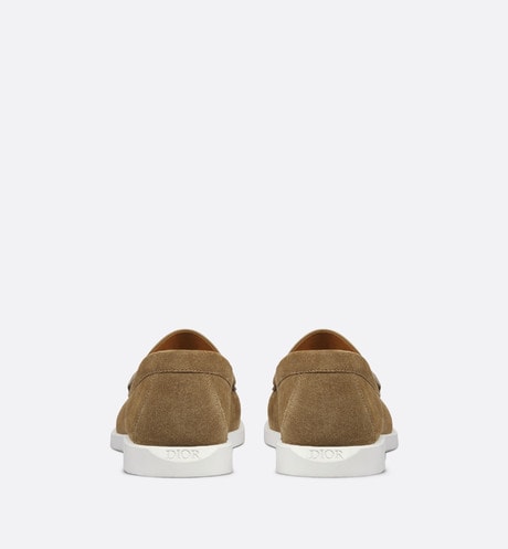 Dior Granville Loafer • Brown suede with brown and beige Dior Oblique jacquard