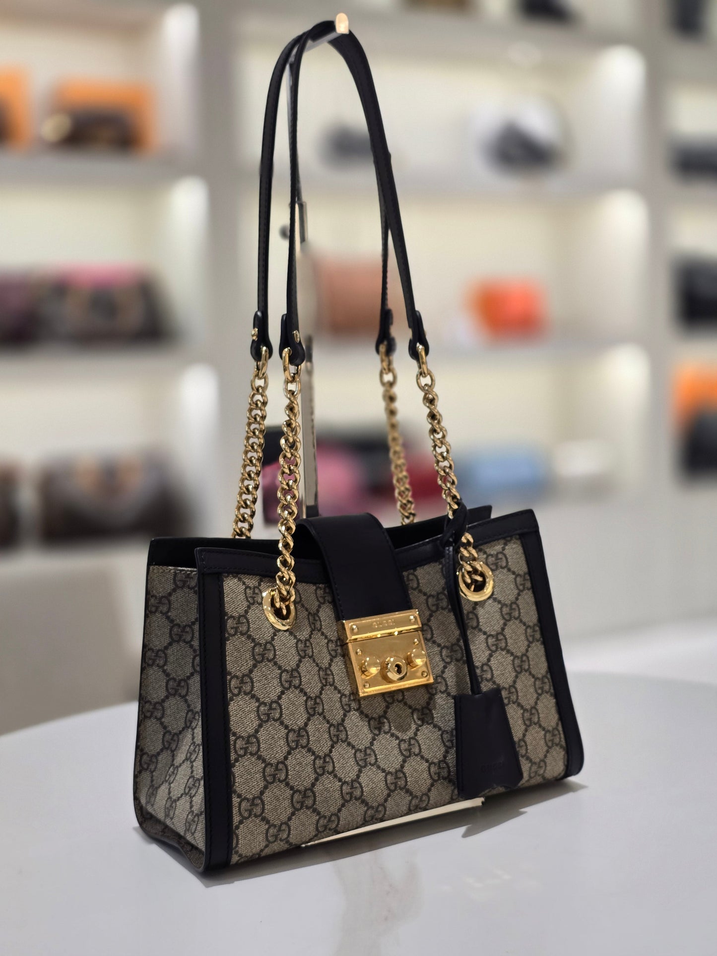 Gucci GG Supreme Small Padlock Shoulder Bag 498156 100814924