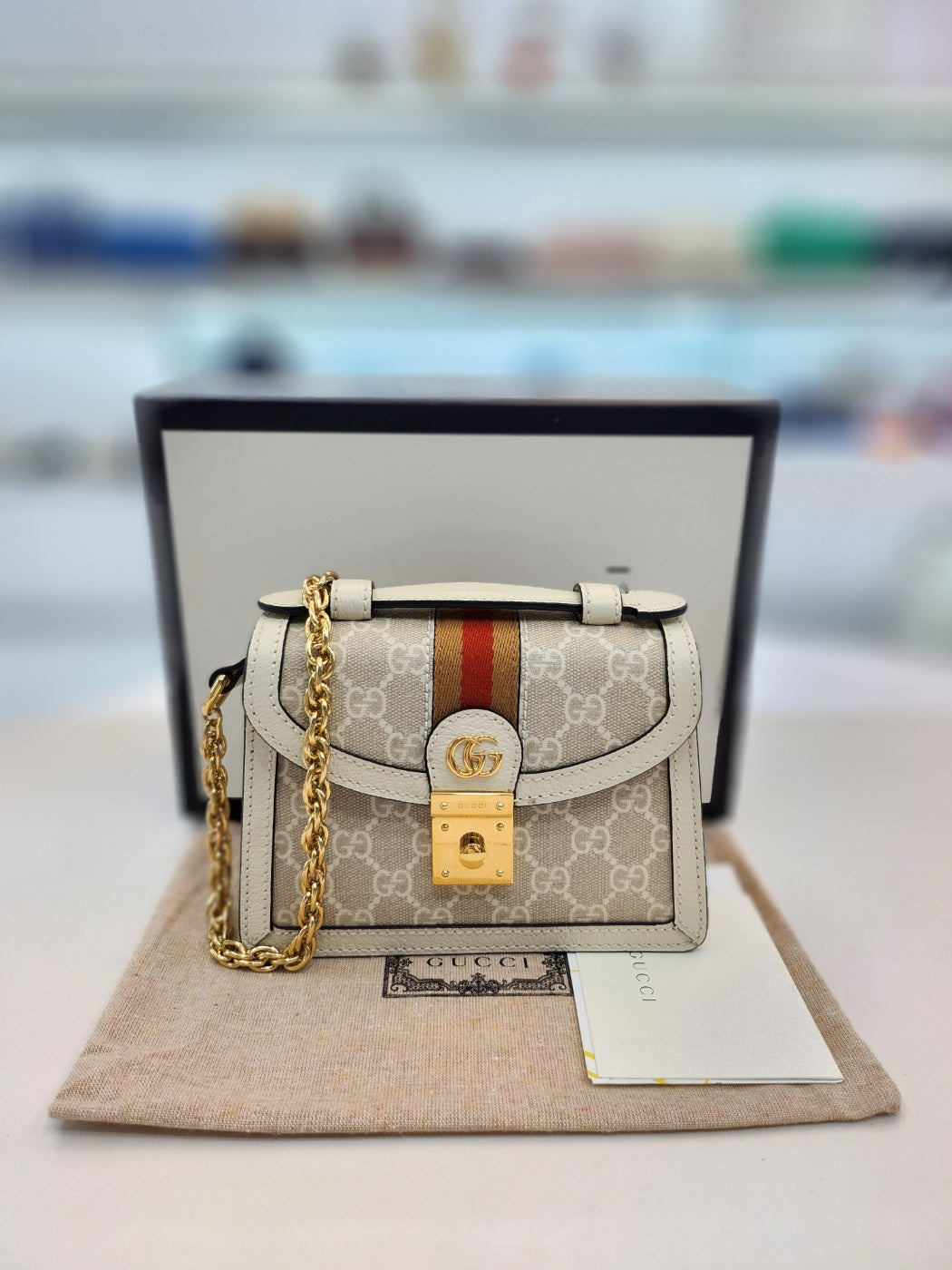 Gucci Ophidia GG Mini Top Handle Crossbody 696180 142453485