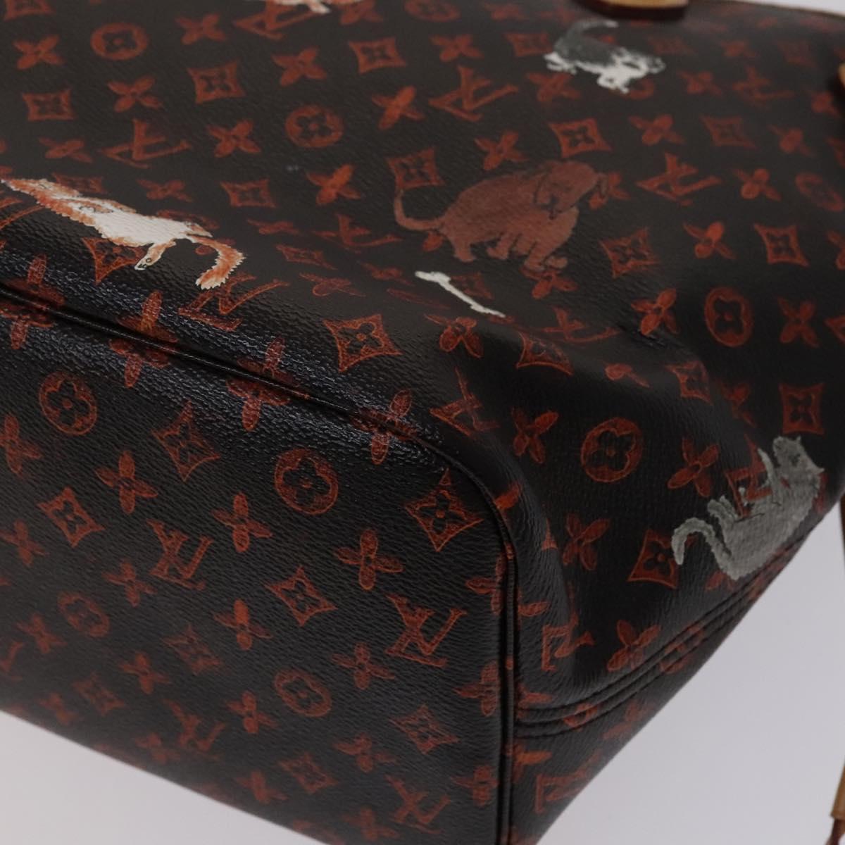 Louis Vuitton Neverfull Mm Black Canvas Tote Bag ()