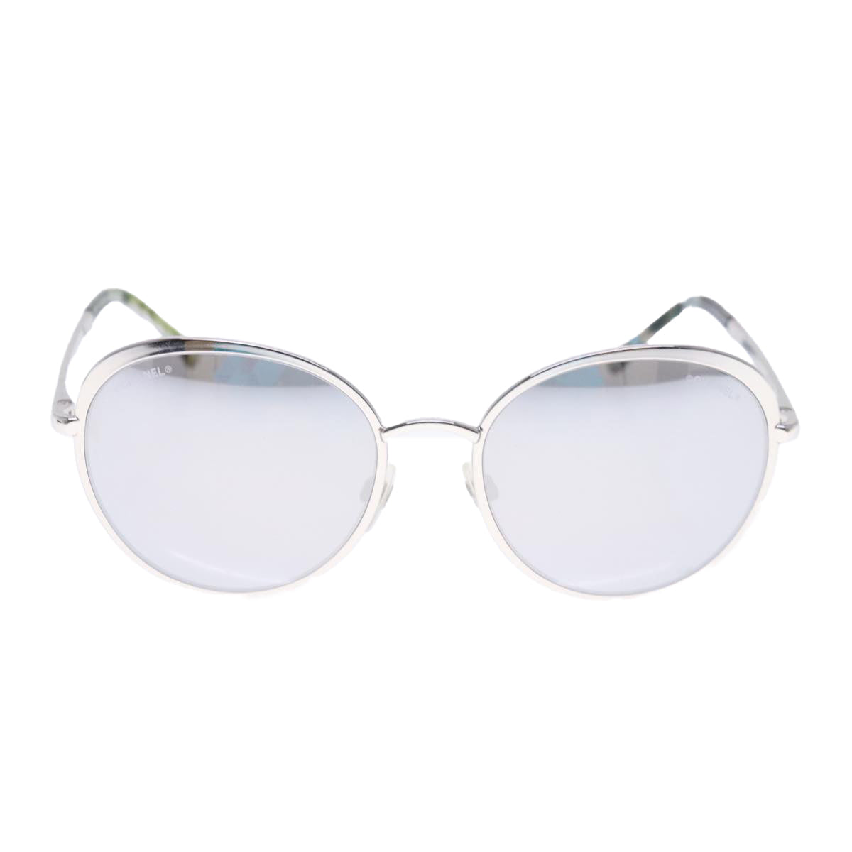 Chanel Coco Mark Silver Metal Glasses ()