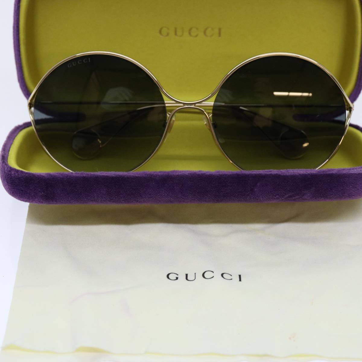 Gucci Gold Metal Glasses  ()