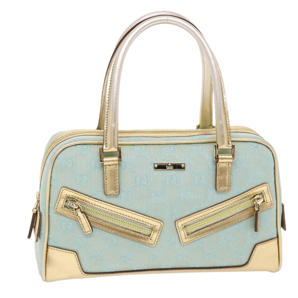 Gucci -- Blue Canvas Handbag ()