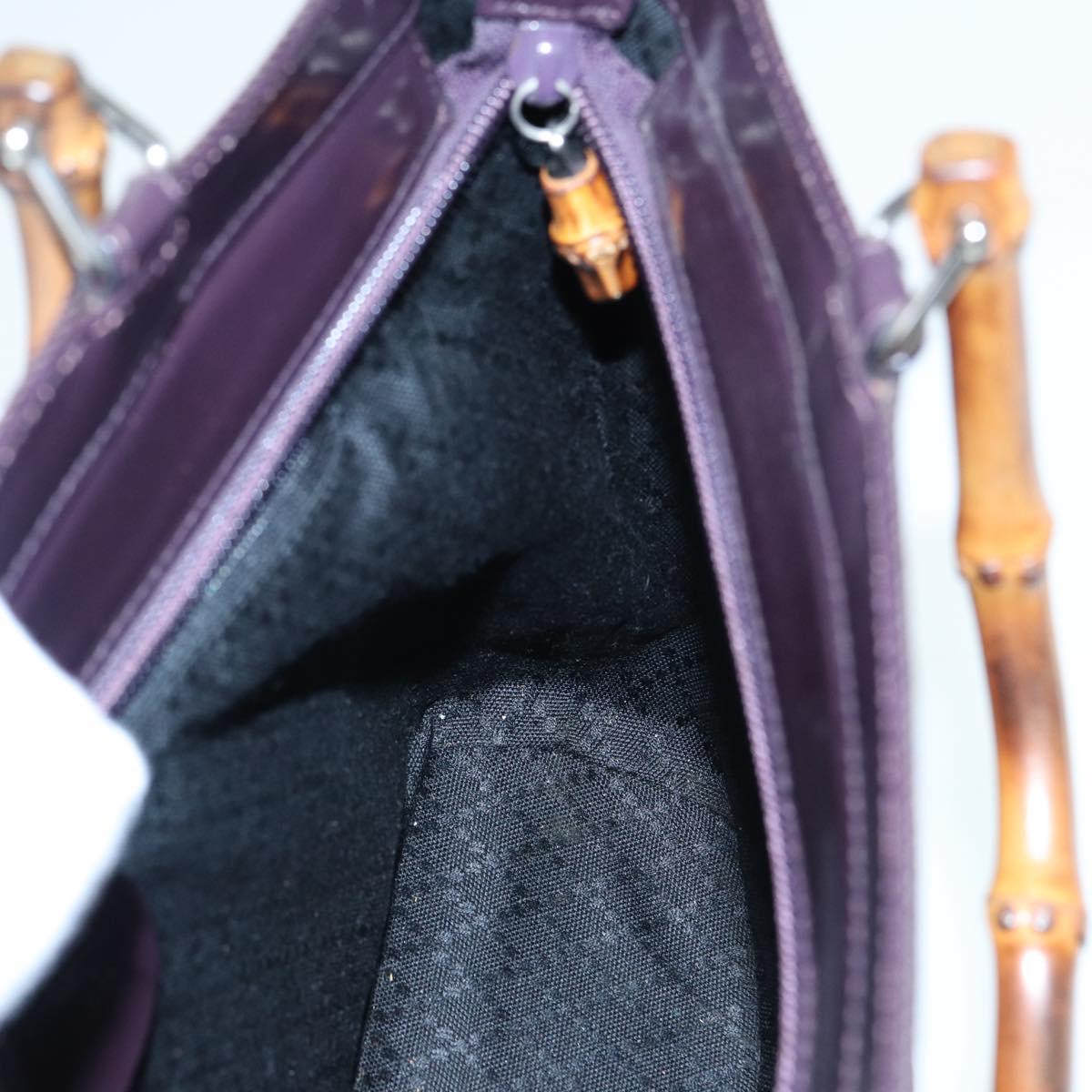 Gucci Bamboo Black Canvas Shoulder Bag ()