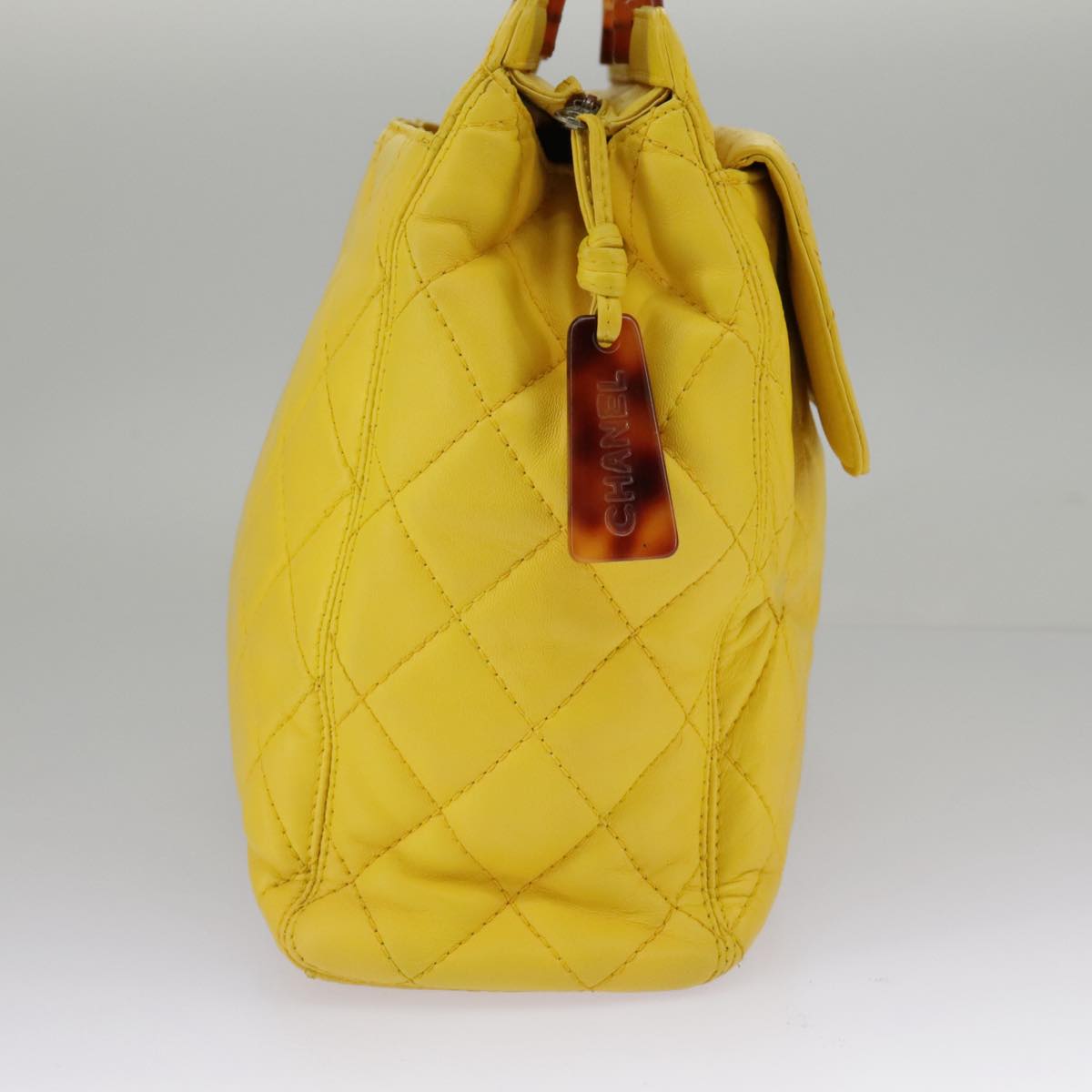 Chanel Cabas Yellow Leather Handbag ()