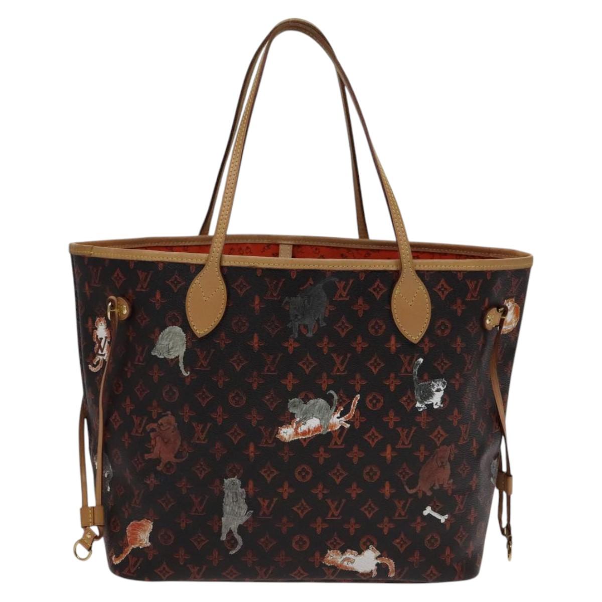 Louis Vuitton Neverfull Mm Black Canvas Tote Bag ()