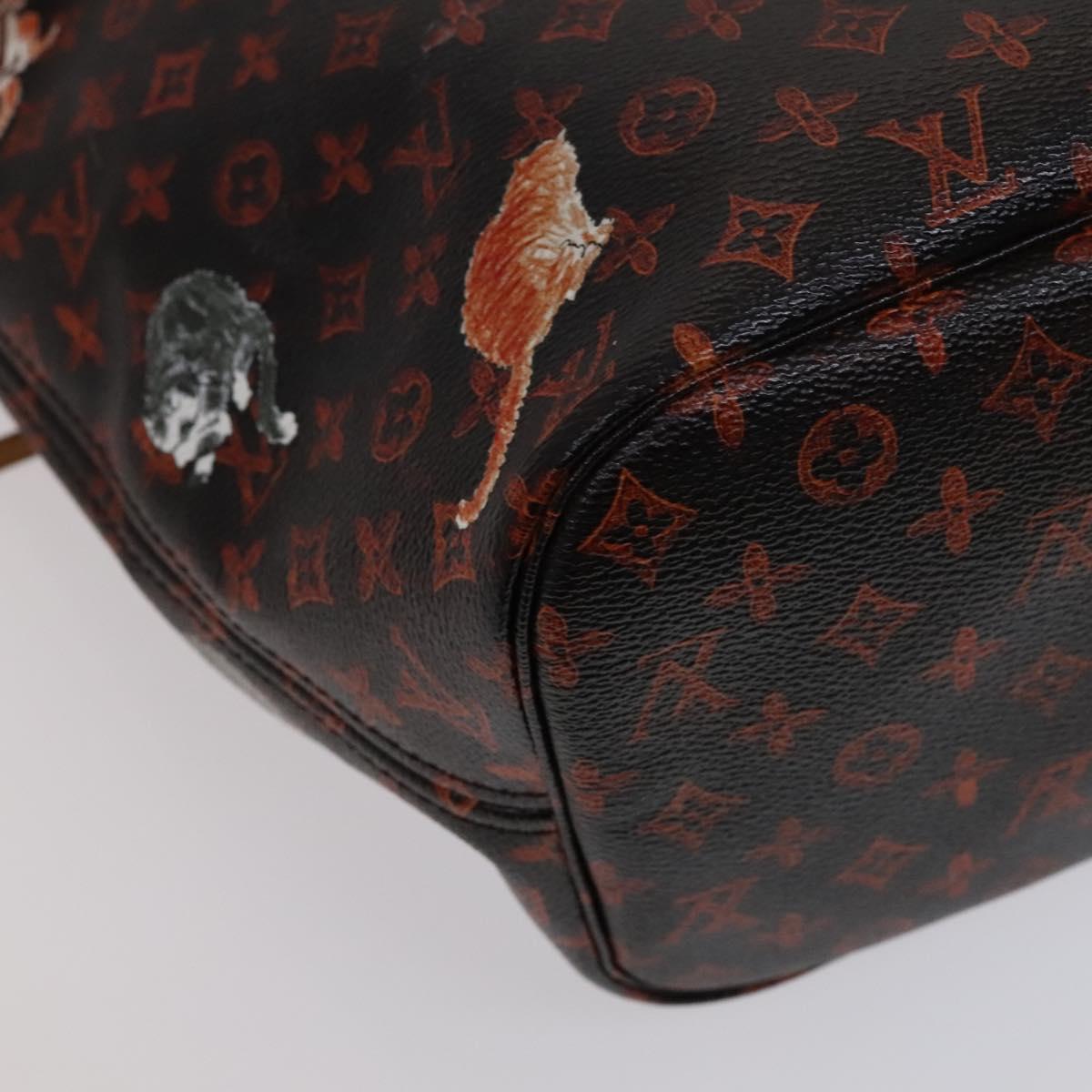 Louis Vuitton Neverfull Mm Black Canvas Tote Bag ()