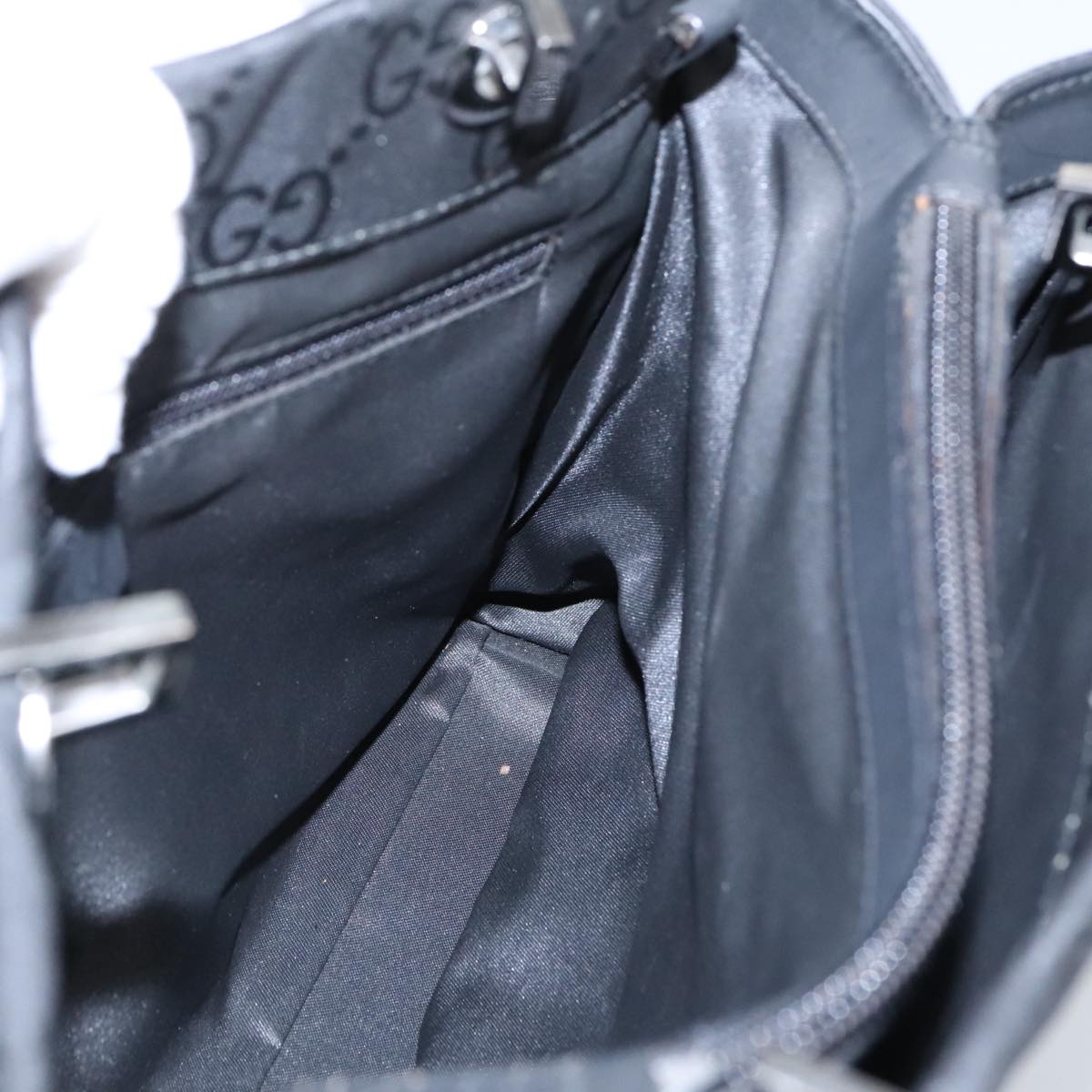 Gucci Bamboo Black Canvas Tote Bag ()