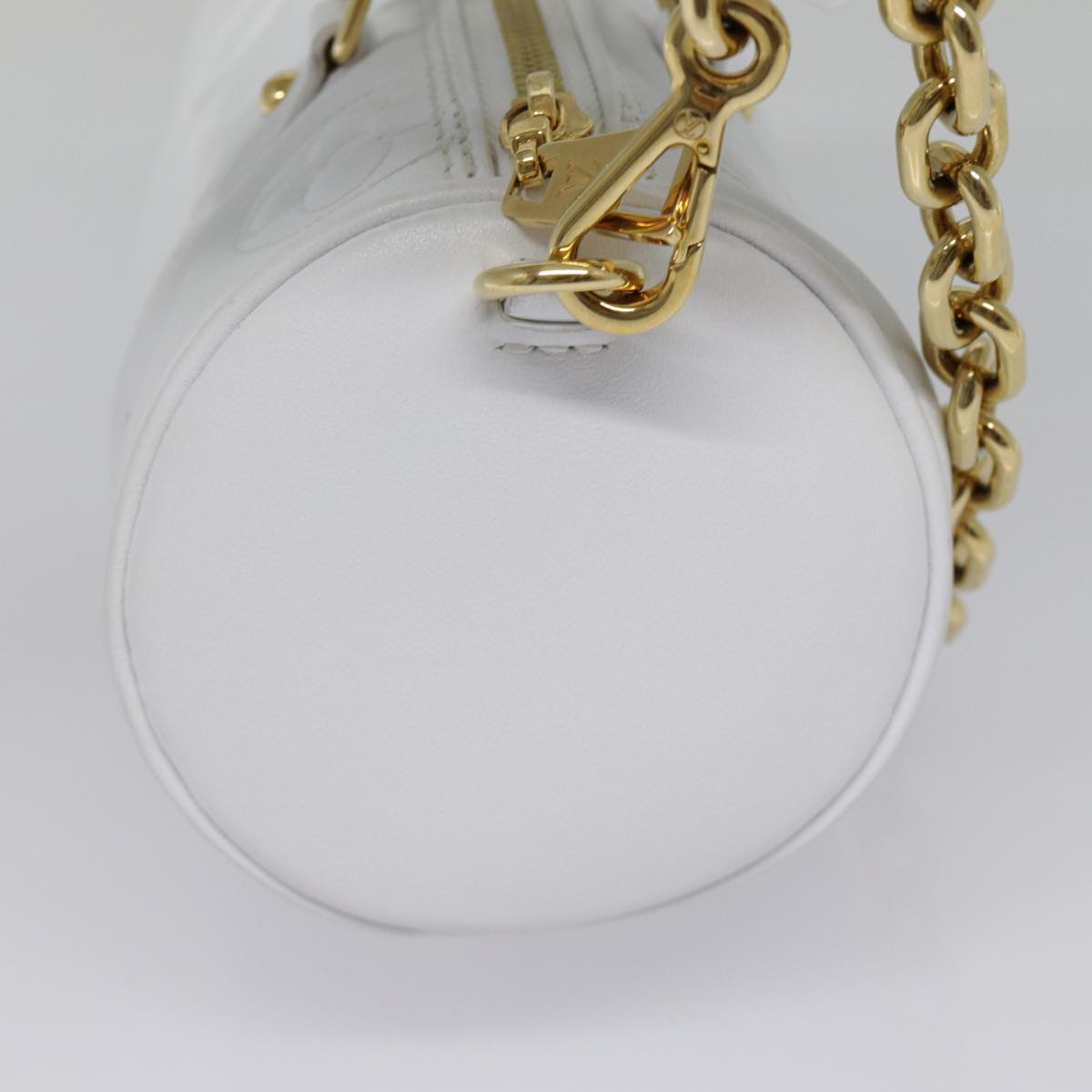 Louis Vuitton Papillon White Leather Handbag ()