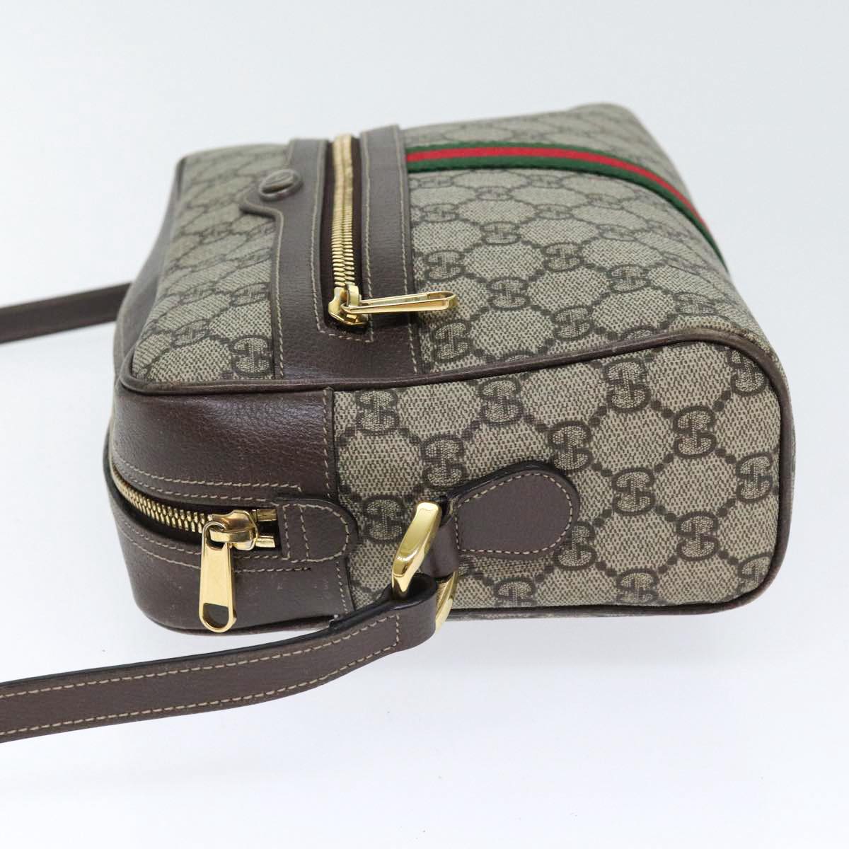 Gucci Ophidia Beige Canvas Shoulder Bag ()