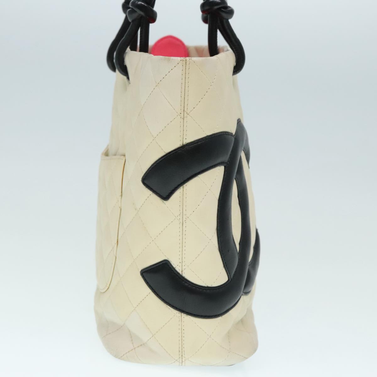 Chanel Cambon Line Beige Leather Tote Bag ()