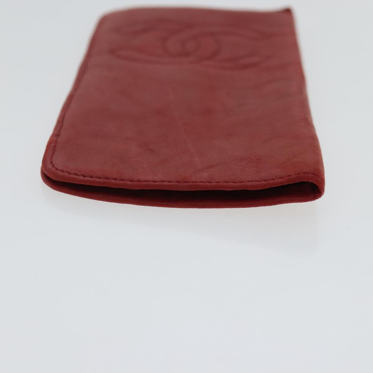 Chanel Red Leather Wallet ()