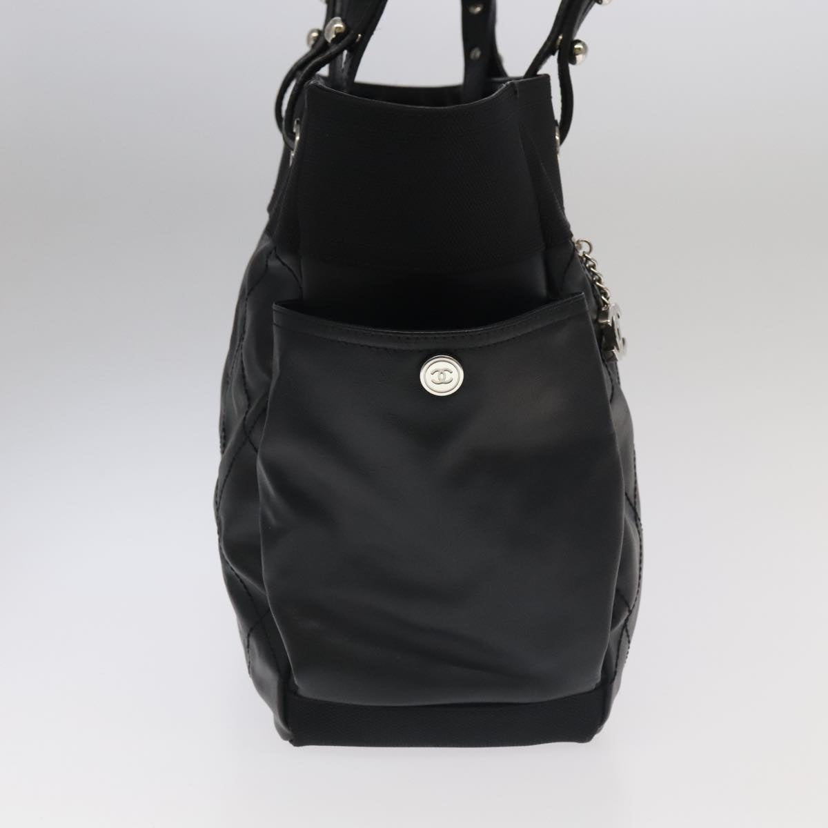 Chanel Biarritz Black Leather Tote Bag ()