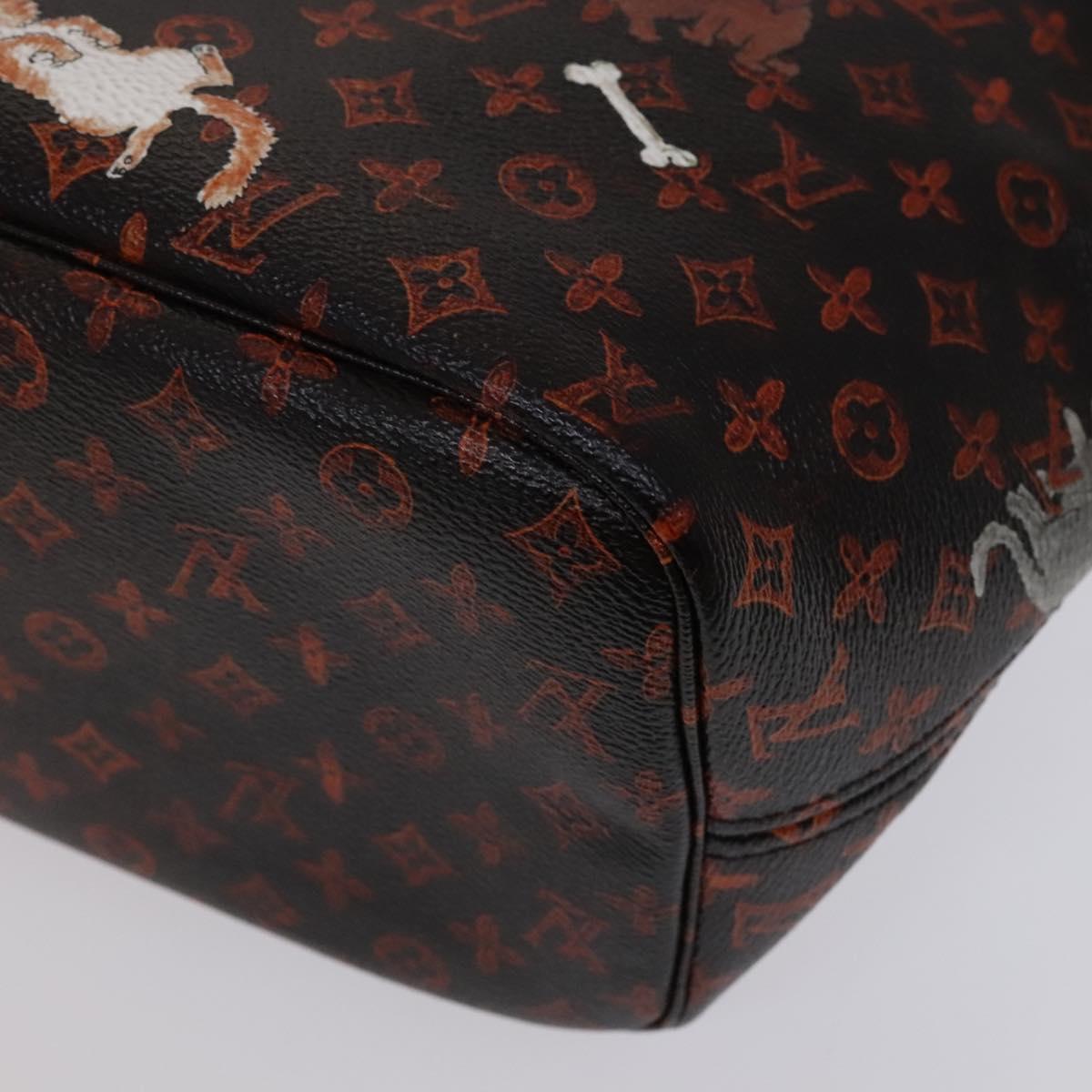 Louis Vuitton Neverfull Mm Black Canvas Tote Bag ()